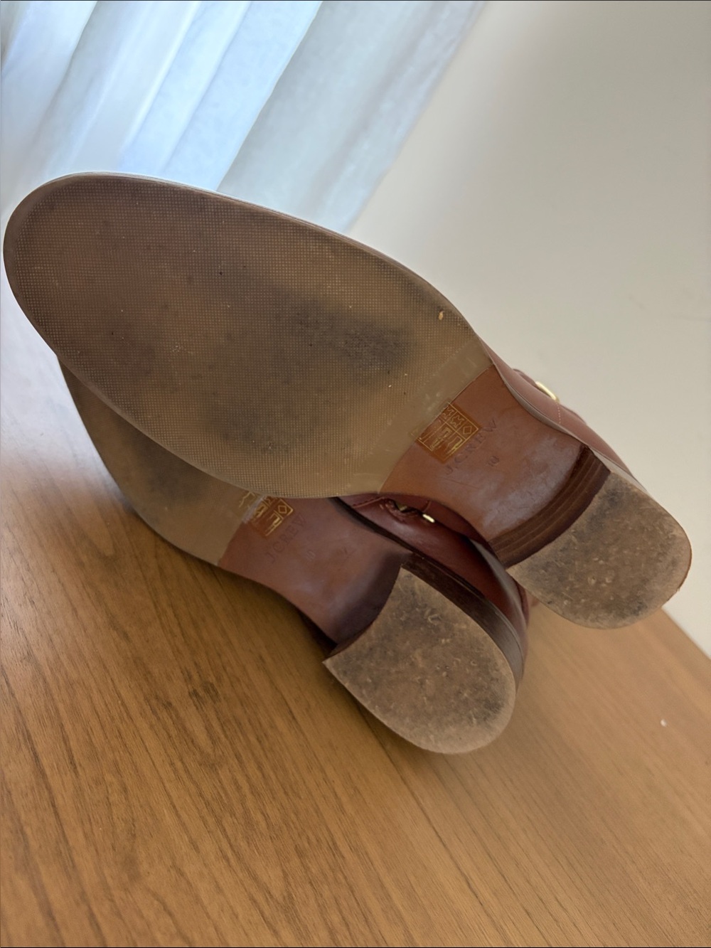 J. Crew Buckle Leather Boots Kindling Brown - Picture 8 of 9